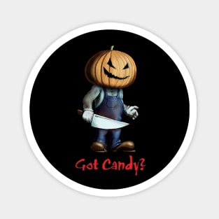 Pumpkin Kid Got Candy Halloween Design Magnet